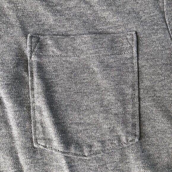Banana Republic Mens Performance Pique Polo Shirt Pocket Gray Size Medium - Picture 10 of 14